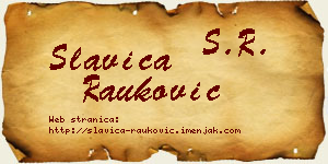 Slavica Rauković vizit kartica